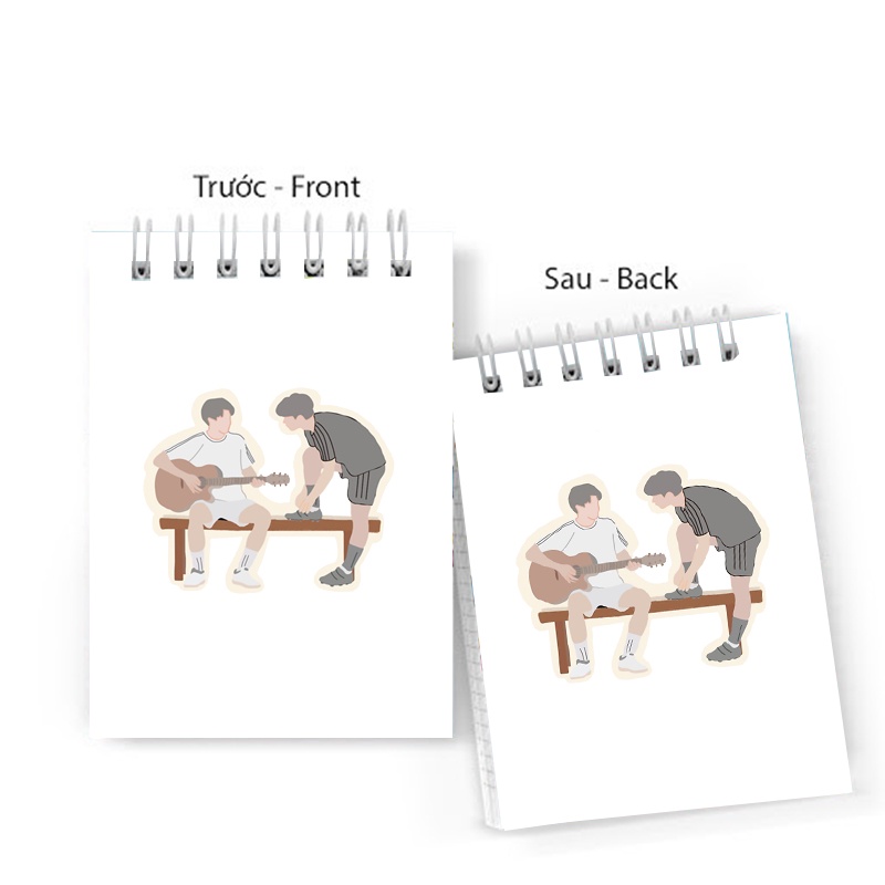 Sổ tay in hình  BRIGHTWIN 2gether BL Thái Lan lò xo 6x10 ghi chú tiện lợi học tập xinh xắn anime chibi