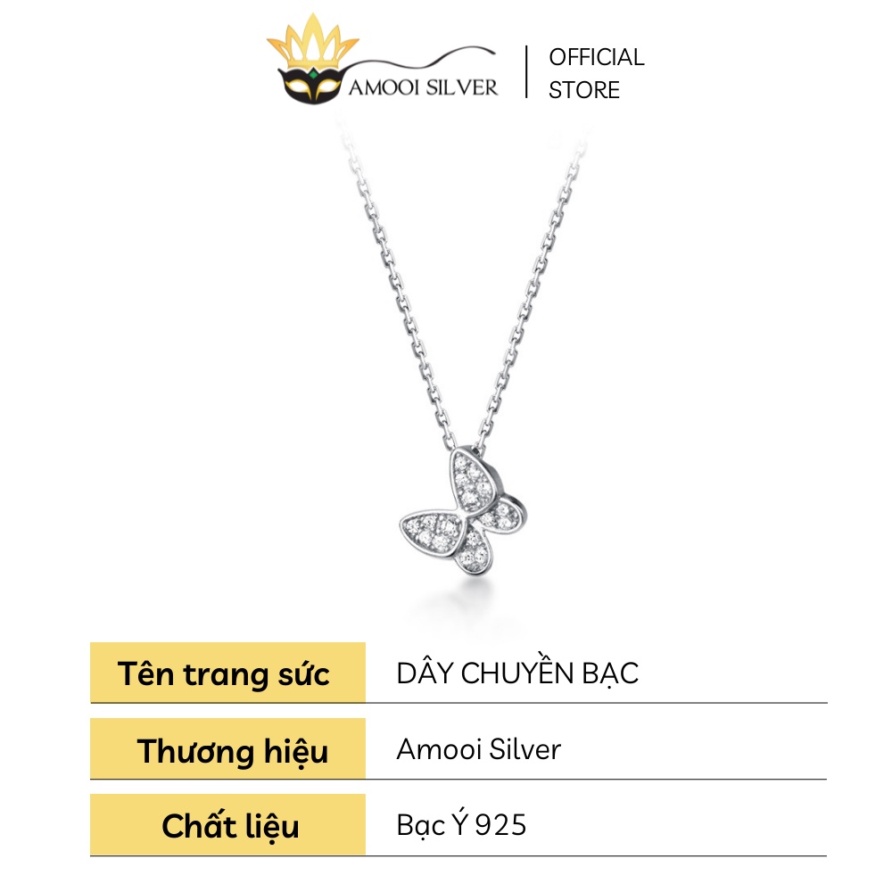 Dây chuyền bạc S925 bươm bướm - Amooi Silver AD102