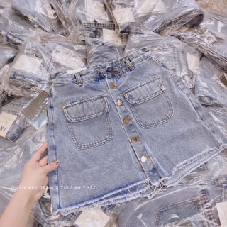 QUẦN JEANS GIẢ VÁY 2 TÚI