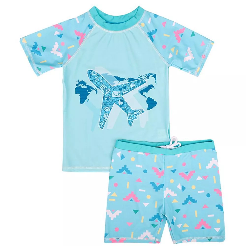 Bộ quần áo bơi 2 mảnh họa tiết xinh xắn cho bé trai 2-11T