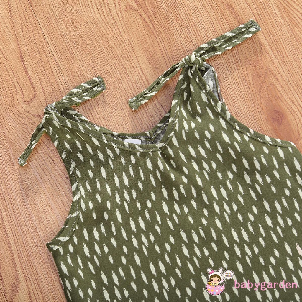 Jumpsuit Hai Dây In Hoa Cho Bé Gái