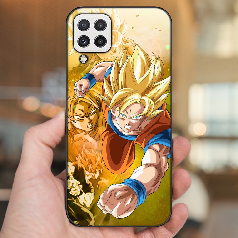 Ốp lưng Samsung A22 4G, A22 5G viền đen in hình Goku Dragon Ball