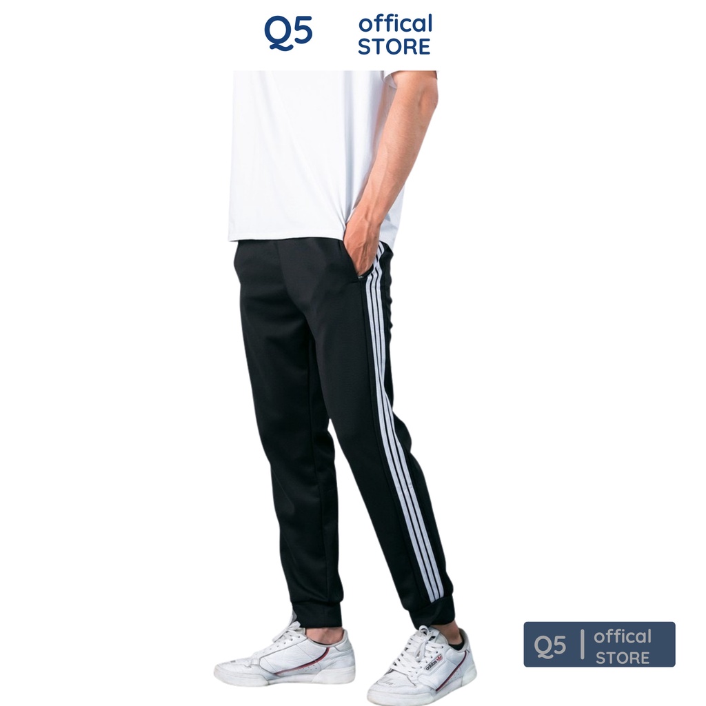 Quần jogger nam nữ thể thao dài ba sọc ống bo,chất dày dặn không xù Q5