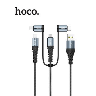 Cáp sạc nhanh 2.4a đa năng 4in1 hoco x38 type-c/lightning/micro dây tpe siêu bền dài 1m