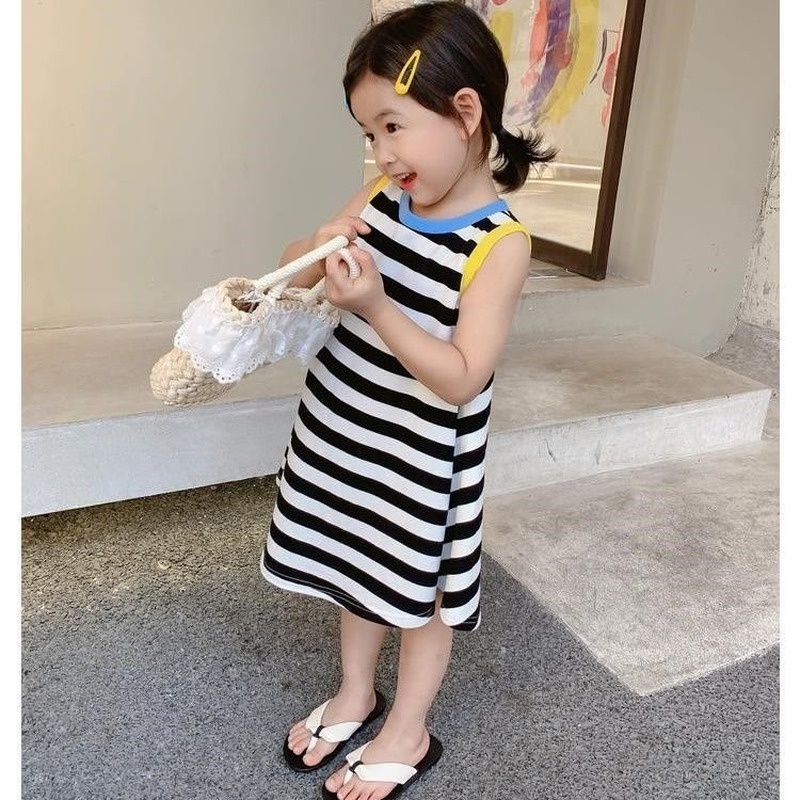 (MớI) Đầm SáT NáCh Kẻ SọC Cho Bé GáI