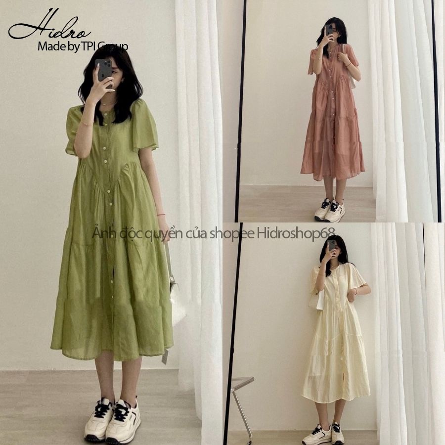 Váy Tơ Lụa Babydoll Xòe Tầng Dáng Dài Maxi Kèm Váy Hai Dây