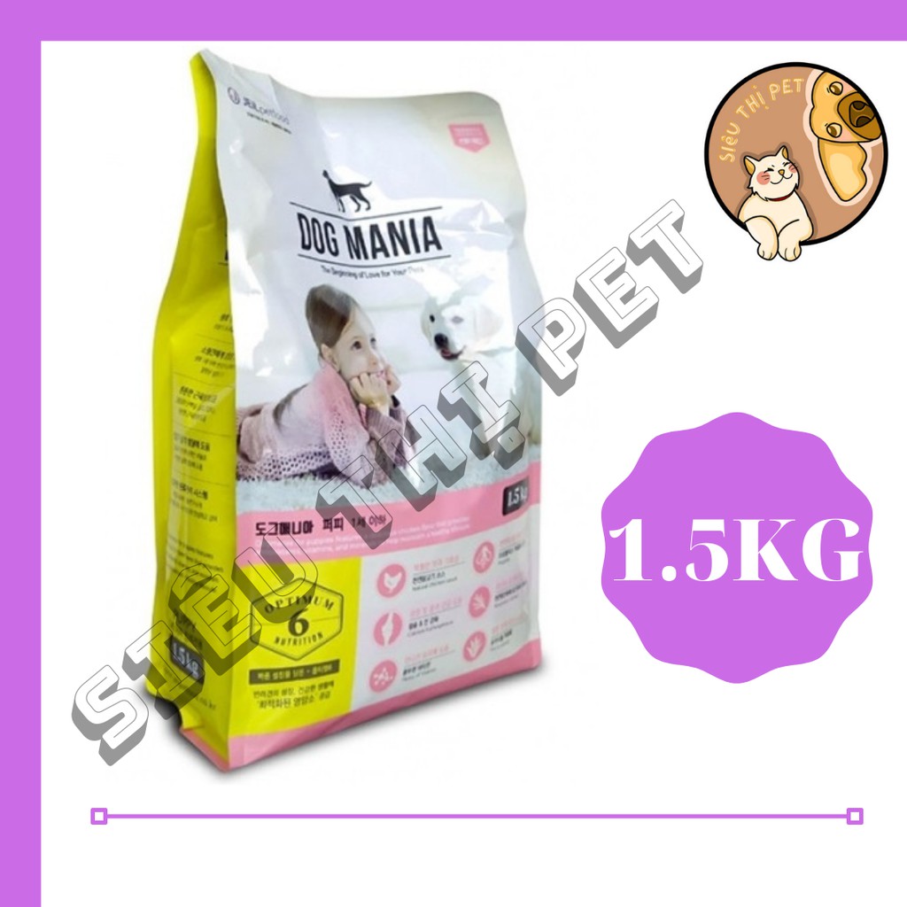 ( Dinh Dưỡng VƯỢT TRỘI ) Dog Mania - Thức ăn hạt cho chó nhỏ 1.5kg