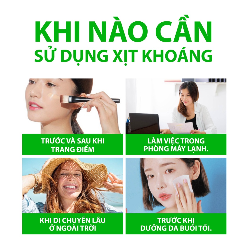 Xịt Khoáng Cấp Ẩm Làm Dịu Da MILAGANICS 100ml Chính Hãng (Trà Xanh, Hoa Hồng, Nha Đam, Hoa Lài) | WebRaoVat - webraovat.net.vn