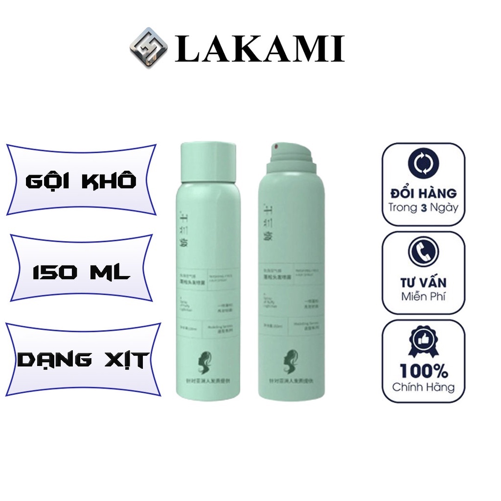 Gội khô dạng xịt Spes giúp tóc bồng bềnh mượt mà không gây bết dính hàng nội địa trung TikTok 150ml