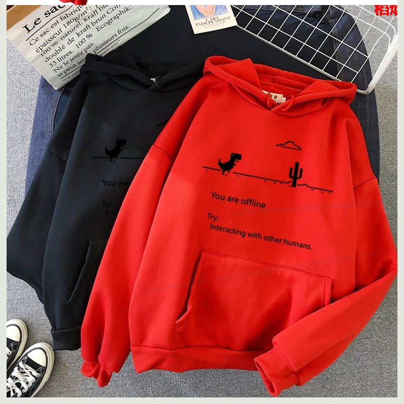 áo hoodie nỉ bông khủng long chạy🦋áo hodi nỉ thời trang thu đông nam nữ, cặp đôi🦋form thụng unisex freesize ulzzang 🦋