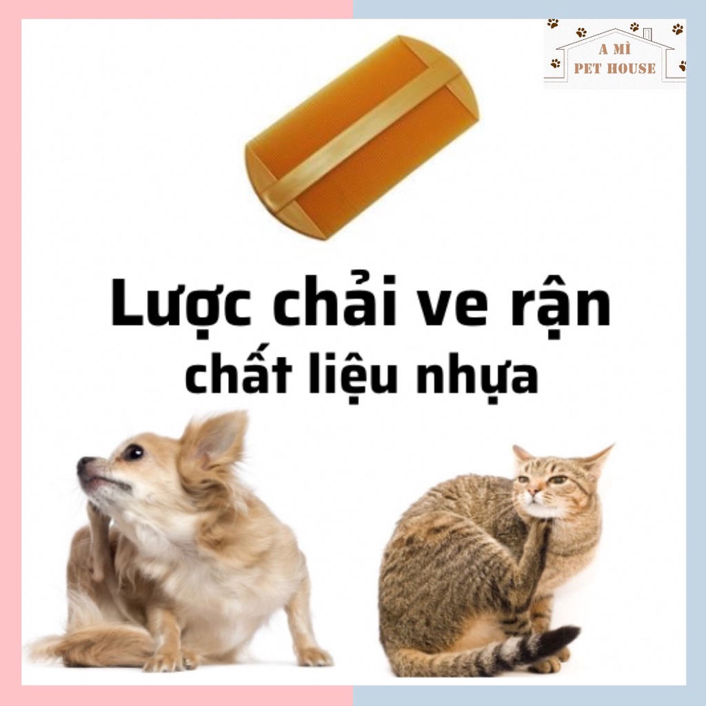Lược nhựa chải ve rận cho thú cưng