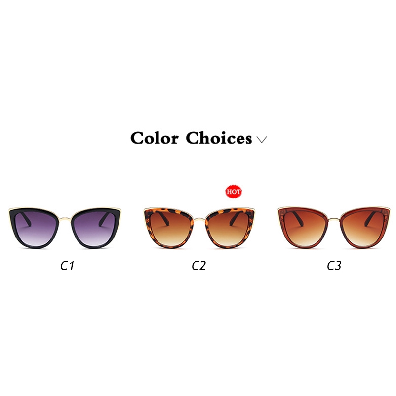 Kính Mát Mắt Mèo Chống Tia Uv Phong Cách Hàn Quốc Cho Nữ