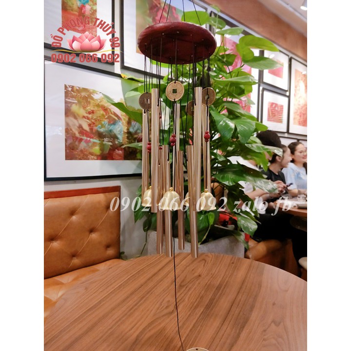 Chuông gió phong thủy 10 thanh may mắn