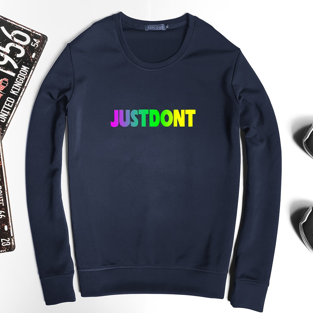 Áo dài tay nam cổ tròn chất thun poly cao cấp, logo phản quang 7 màu | BigBuy360 - bigbuy360.vn