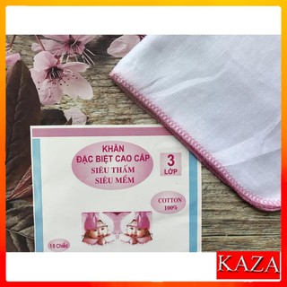 Khăn sữa Kiba siêu thấm siêu mềm, Khăn xô khăn sữa 2,3,4 lớp vệ sinh cho bé (10 khăn)