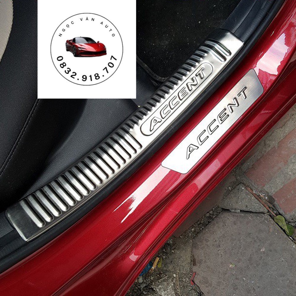 Ốp bậc cửa Accent 2018 - 2021 inox cao cấp ( Tặng thêm băng dính 3M) . | BigBuy360 - bigbuy360.vn
