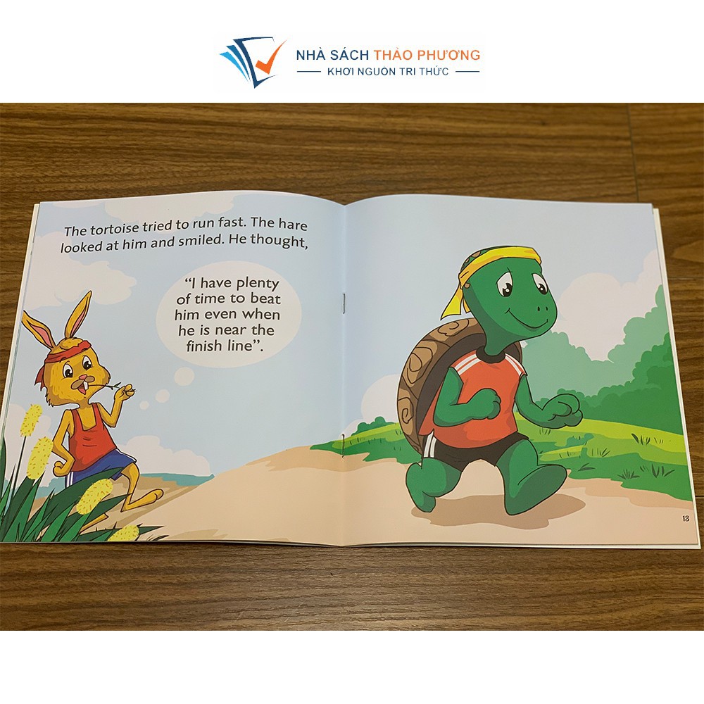 Sách - Truyện tranh đơn ngữ cho bé: The hare and the tortoise