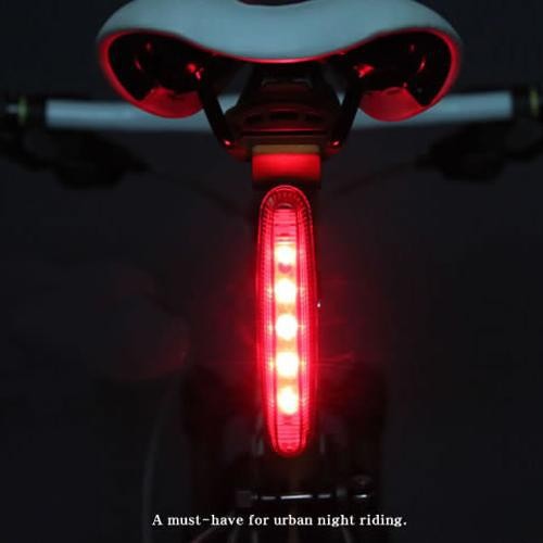 Đèn hậu cảnh báo xe đạp nháy 7 chế độ led 5 bóng