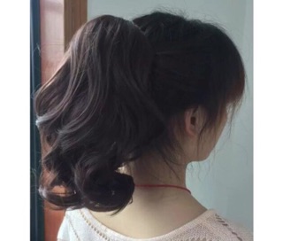Tóc giả ngoặm xoăn đuôi ( kèm hình thật)