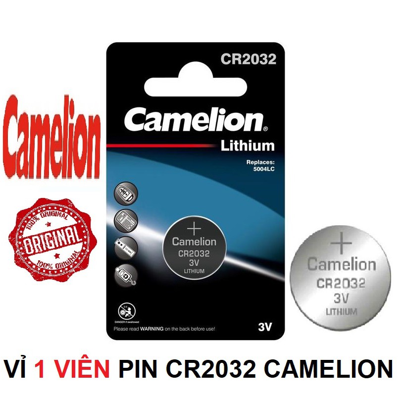 Vỉ 1 viên pin CR2032 3V CAMELION CR-2032 2032 3 Vol (Hàng hãng)