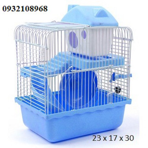 Lồng nuôi chuôt - Lồng hamster - Lồng hoàng tử to - LỒNG NUÔI HAMSTER 2 TẦNG SIZE 24 x 17 x 30 - 602