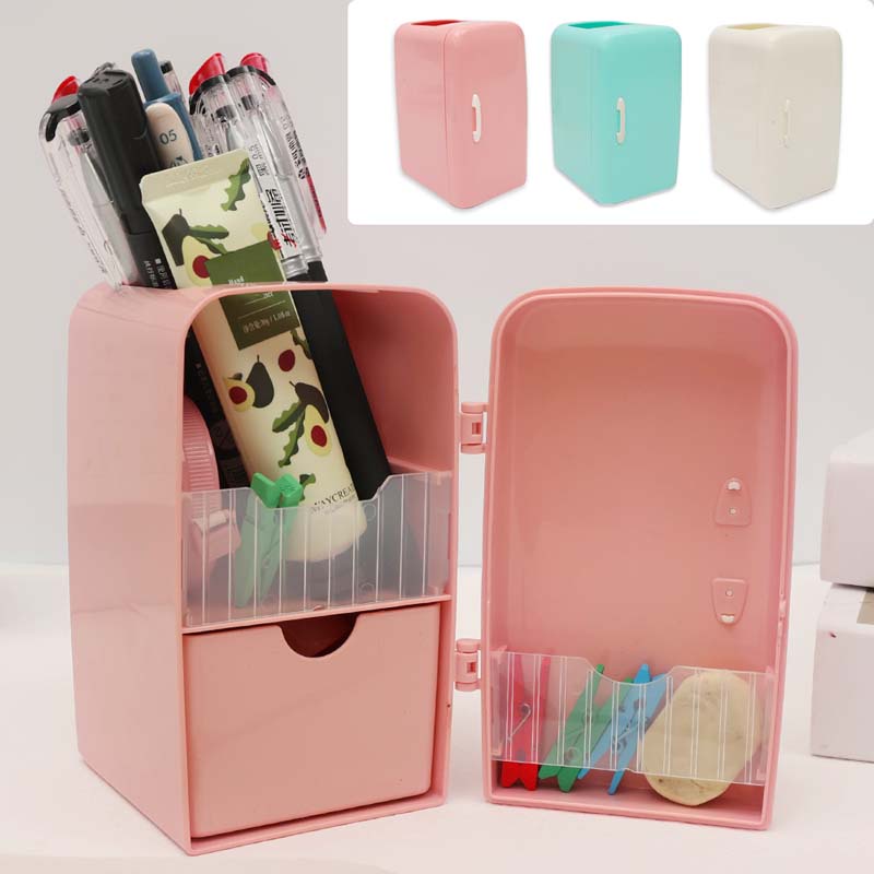 Giá đỡ bút/đồ trang điểm có ngăn kéo trượt để bàn sáng tạo