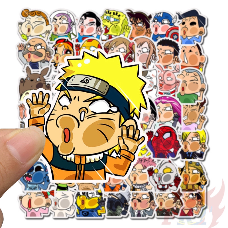 ❉ Hitting the Glass Series 01 Funny Cartoon Character Stickers ❉ 50Pcs/Set DIY Fashion Mixed Doodle Decals Stickers