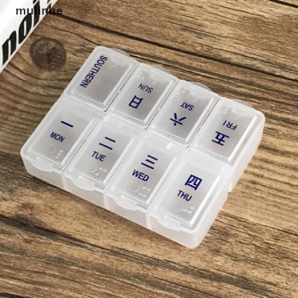 Hộp Đựng Thuốc Viên 7 Ngày 8 Ngăn Nhỏ Gọn Tiện Dụng
