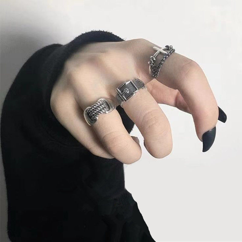 Nhẫn thời trang unisex phong cách hiphop có thể điều chỉnh