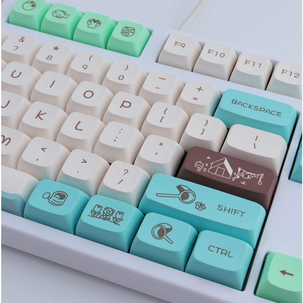 Các keycaps Animal Crossing, keycap PBT XDA 141 phím thăng hoa cho bàn phím cơ Cherry MX / bàn phím cơ chơi game