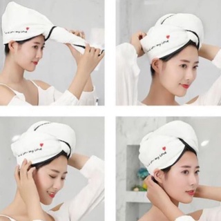 Khăn quấn đầu làm khô tóc,Khăn quấn ủ tóc siêu mềm Cotton Smile,Siêu Thấm Hút, Lau Khô Tóc Siêu Tốc