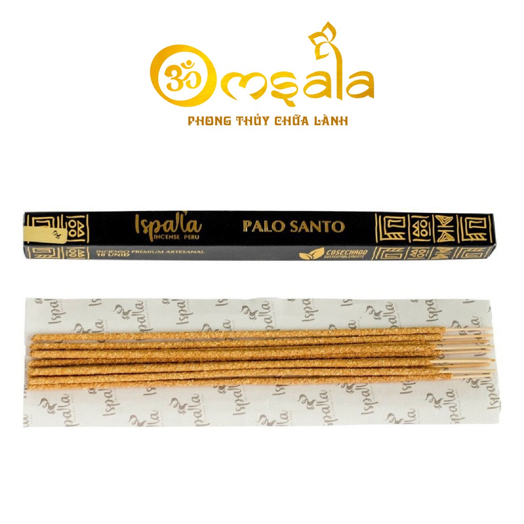 Nhang Palo Santo Ispalla hỗ trợ thiền định, giảm căng thẳng, lo lắng bó 10 que