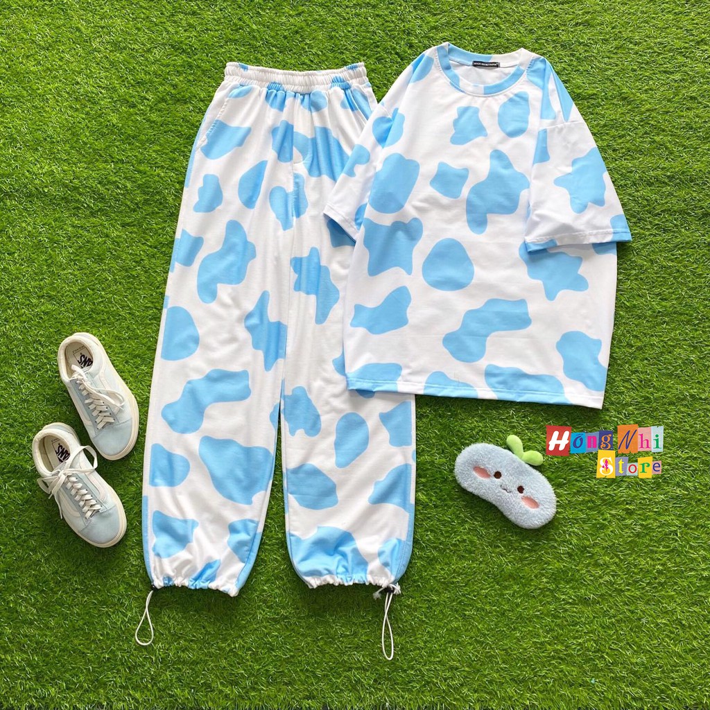 Quần Jogger 3D Ulzzang Unisex Jogger Loang Màu Con Bò Dây Rút Lai Ống Rộng - MM