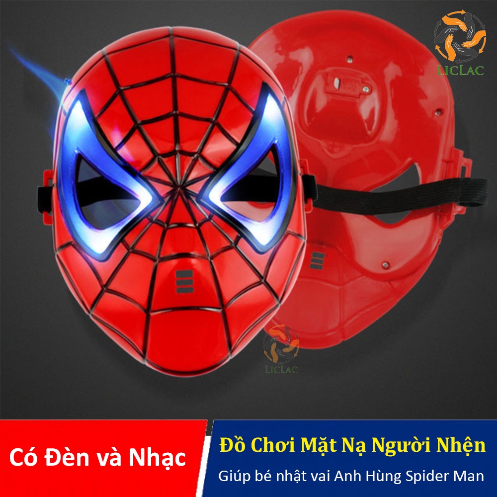 Đồ Chơi Mặt Nạ Người Nhện Có ĐÈN và NHẠC giúp bé hóa thân thành Siêu Anh Hùng - Mask Spiderman WL7790 ( Màu Đỏ )