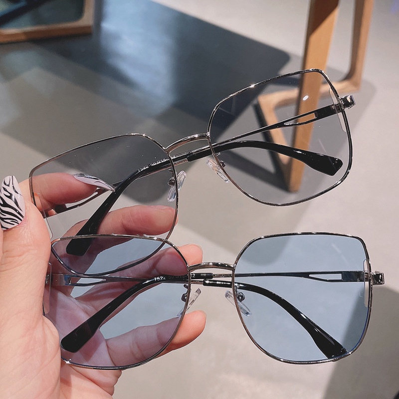 (YUZHU) Kính Râm Thời Trang Oversized Hình Vuông Nhiều Màu Sắc Che Nắng