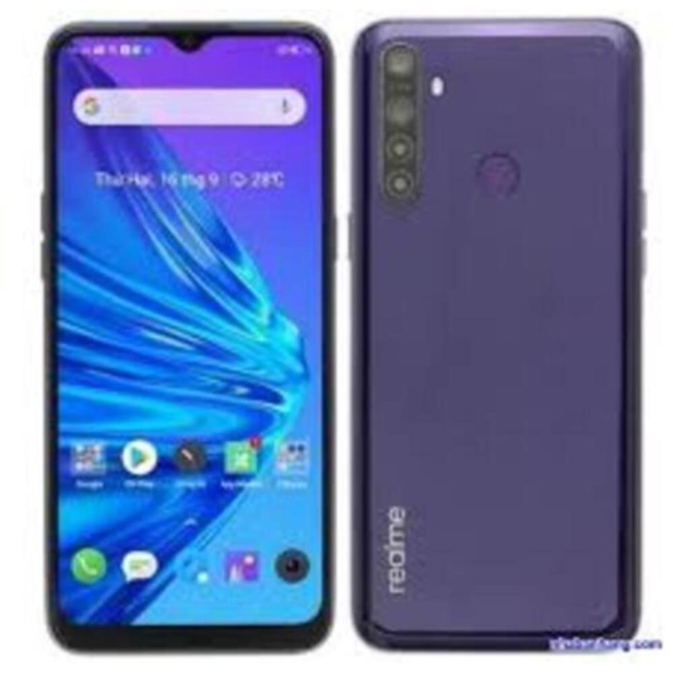 điện thoại Realme 5 2sim Bộ nhớ 64G ram 4G chính hãng, Camera sau: Chính 12 MP &amp; Phụ 8 MP, 2 MP, 2 MP, màn 6.5''