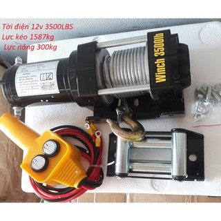 Tời điện 12v ắc quy