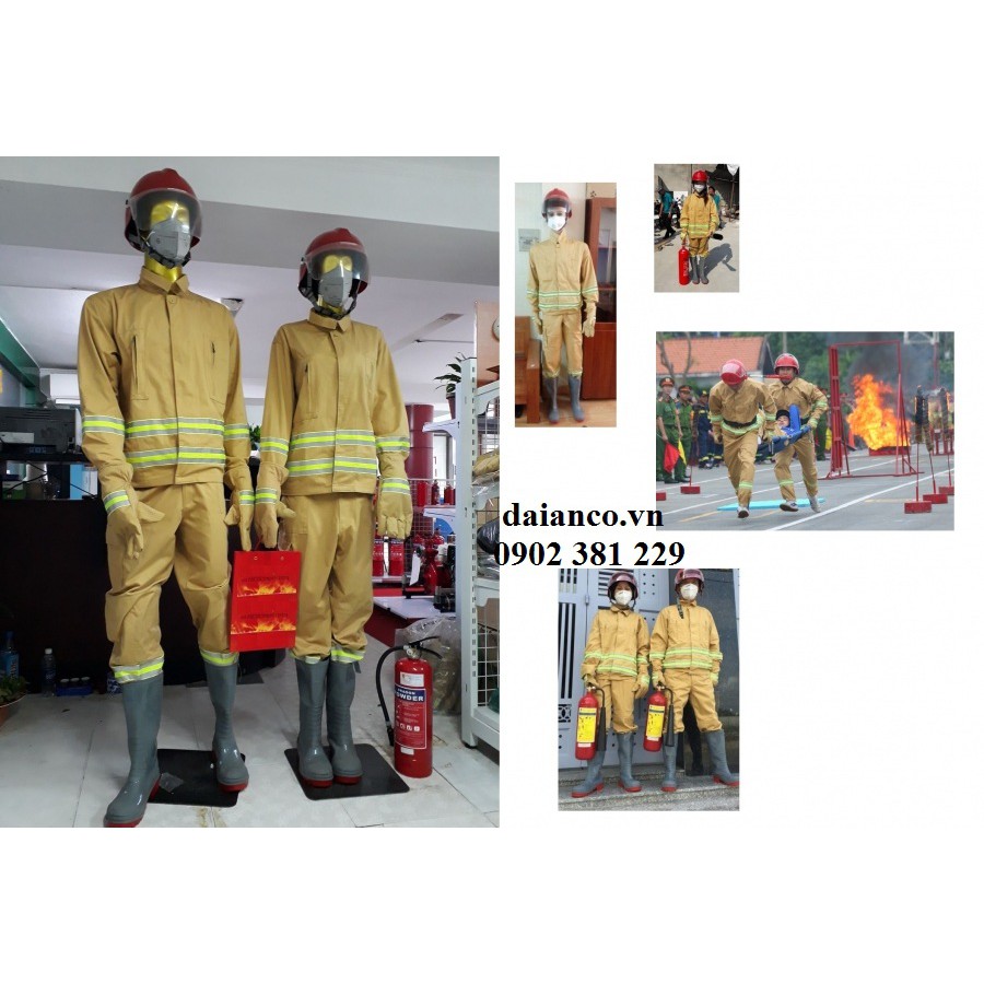 Bộ quần áo chữa cháy theo TT48-BCA - 5 món CÓ TEM KIỂM ĐỊNH