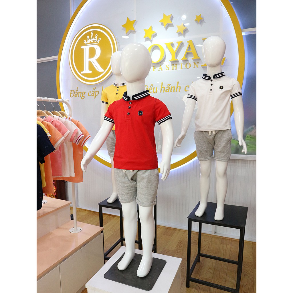 Áo Polo bé trai, áo polo trẻ em  cao cấp màu Đỏ cho Bé trai 8-29kg