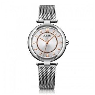 Đồng hồ nữ julius js-028d dây thép kính saphire