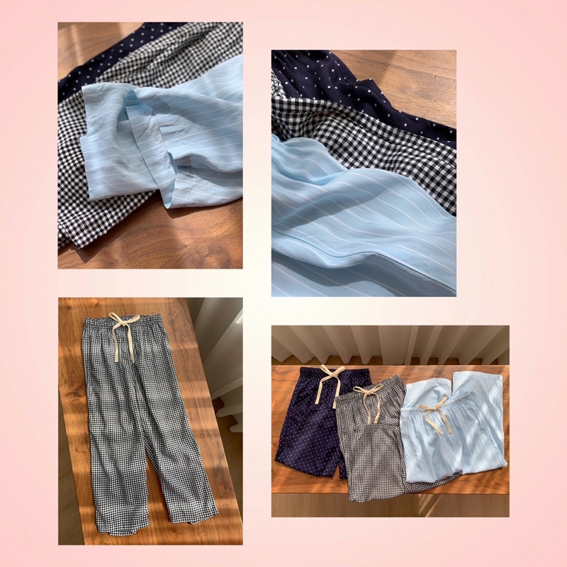 [Xuất Xịn] Quần Ngủ/ Quần Lửng Mặc Nhà Pajamas  Xuất Nhật Kate Lụa Siêu Nhẹ Mát Thoải Mái M L XL
