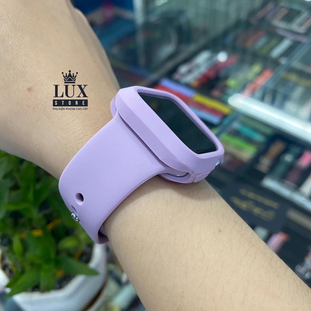 COMBO DÂY VÀ ỐP TÍM cho Apple Watch đồng Hồ Thông Minh iWatch 1/ 2/ 3/ 4/ 5/ 6/ SE Size 38mm 40mm 42mm 44mm