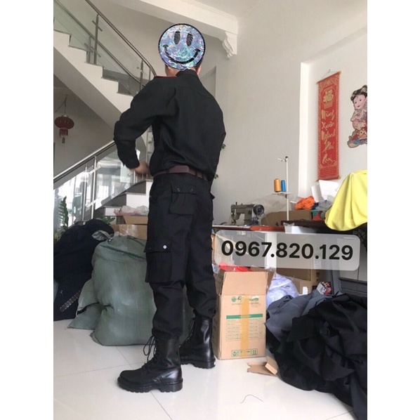 BỘ QUẦN ÁO TUI HỘP ĐEN CƠ ĐỘNG BẢO VỆ VỆ SĨ TAY NGẮN, TAY DÀI