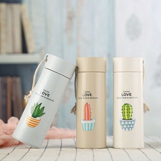 Bình giữ nhiệt thủy tinh xương rồng cute - Bình nước giữ nhiệt mini chất nhiệu nhôm cách nhiệt (dung tích 450ml)