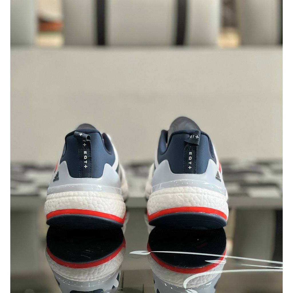Giày Thể Thao Nam nữ Boost EQT Plus - Trắng Xanh Navy êm chân đi lại hằng ngày, giày chạy bộ Boost xịn
