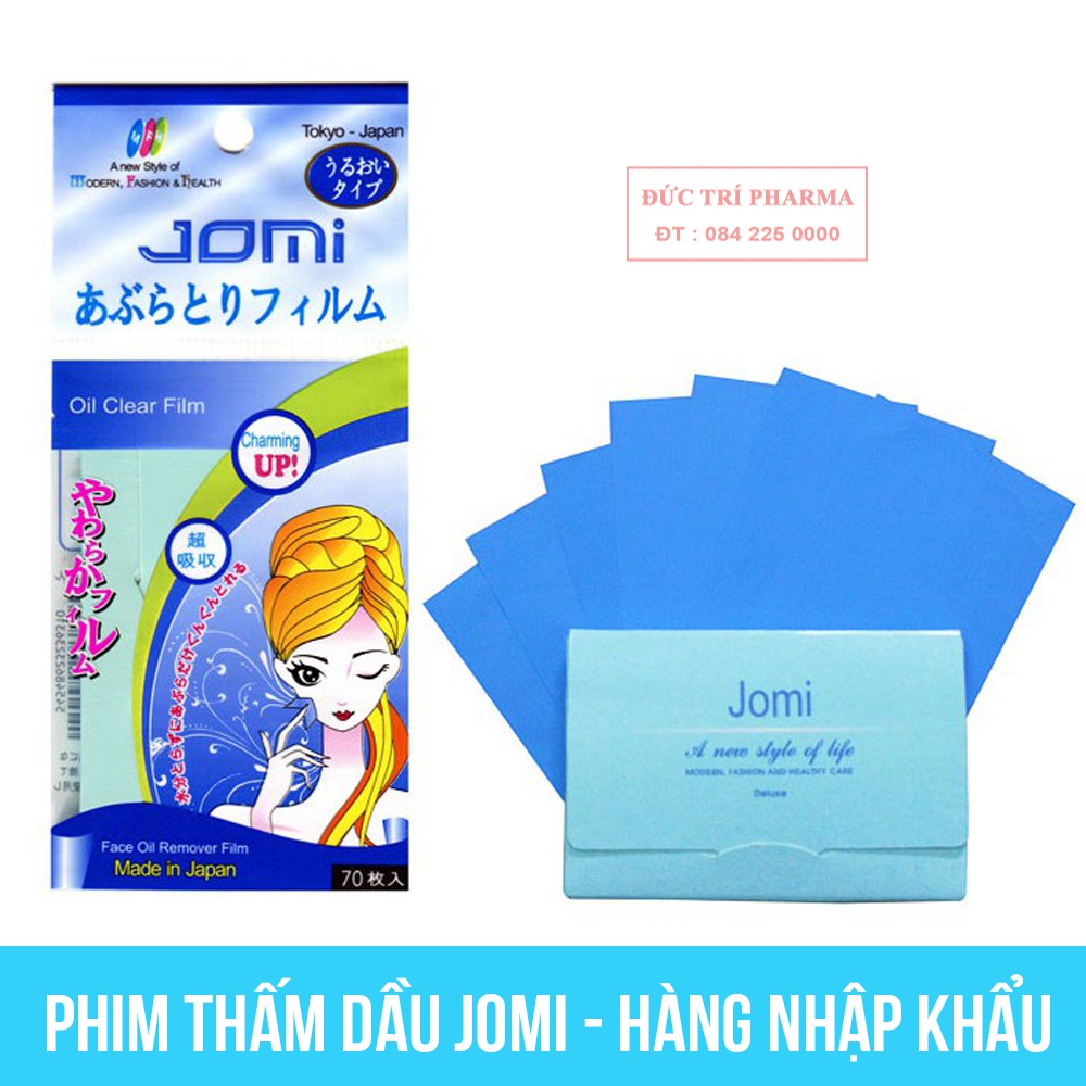 [Hàng Nhập Khẩu] Giấy Thấm Dầu Jomi - Dạng Phim (film) Xanh - 70 Tờ