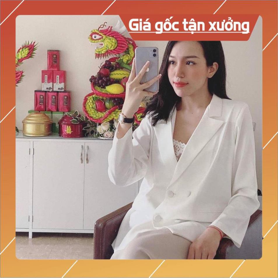 ÁO BLAZER - ÁO VEST DÁNG SUÔNG CÚC BỌC ĐEN TRẮNG💕💕 | BigBuy360 - bigbuy360.vn