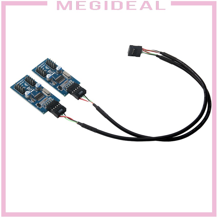 Motherboard USB 2.0 9Pin Header Multiplier Extension Cable 1 to 4 Splitter