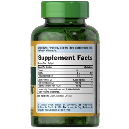 Viên uống tinh dầu hoa anh thảo Puritan's Pride Evening Primrose Oil 500MG with GLA 120 viên