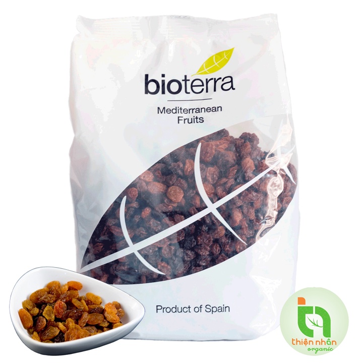 [2 loại] Nho khô hữu cơ Bioterra 200gram và 1kg Organic Sun-Dried Sultana Raisin